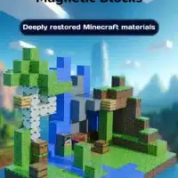 2024 Magnetic Minecraft Blocks - Main Set Display