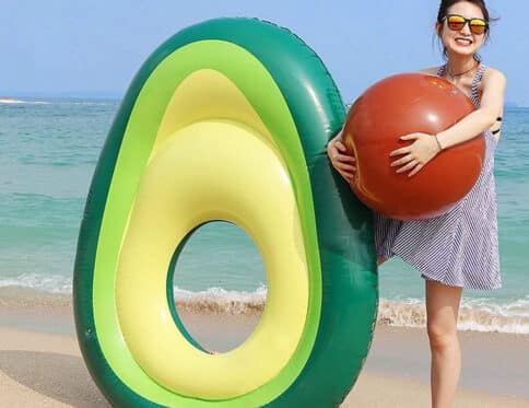 Inflatable Giant Avocado Pool Float Pool Swimming Float Swimming Ring Pool Circle Party  Buoy Toy