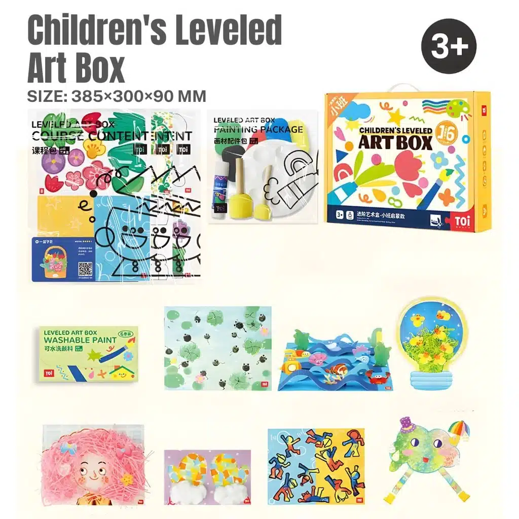 TOI Art Box Children’s Leveled Arts and Crafts Box Education Set for Kids