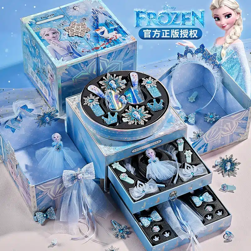 Disney Genuine Authorized Frozen Elsa Princess Toy Girls Jewelry Birthday Gift Children’s Musical Gift Box